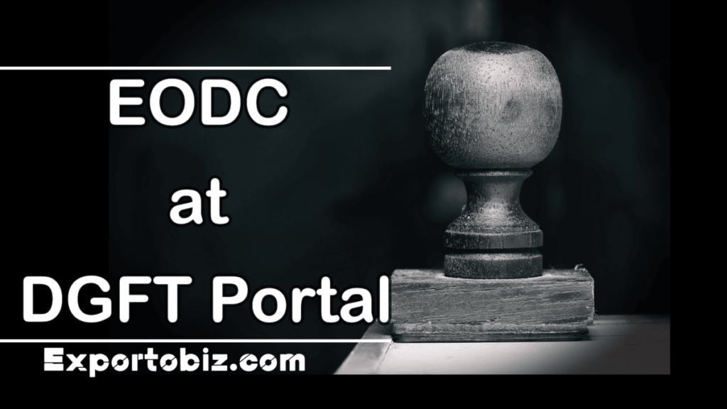 Online Application of EODC at DGFT Portal Exportobiz